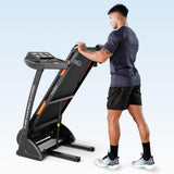 THERUN Incline Treadmill, Treadmills for Running and Walking, 300 lbs Weight Capacity Folding Treadmill with 0-15% Auto Incline, Wide Belt, 3.5 HP, App, Heart Rate, Carbon Black- Speaker