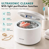 Prism Smile Ultrasonic Retainer Cleaner Machine, 42kHz Portable Dental Cleaning Pod for Retainers, Aligners, Night Guards, Mouth Guards and Dentures, 200ml One-Touch Dental Appliance Cleaner
