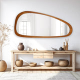 WallBeyond Asymmetrical Mirror, Irregular Mirror Full Length, Boho Wall Mirrors Decorative for Bedroom Living Room Entryway Hall, Mid Century Modern Decor 48" H x 22" W