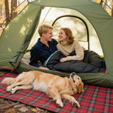 ETGLCOZY XL Queen Size 2 Person Double Sleeping Bag for Adults, Lightweight Compact with Flannel Liner & Thermolock Draft Tube, Machine Washable All Season Camping Travel(Black/Red)