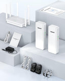 UeeVii Dual-Band Wireless Bridge Router Kit | 2.4G 5.8G WiFi Bridge | 5KM Point to Point Wireless Bridge Outdoor