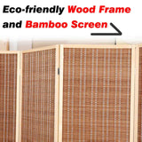 Japanese Folding Room Divider 5 Panel 2ft6ft Freestanding Wood for Home Office Hallway Entryway & Functal Divider