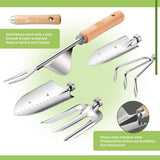 Garden Tool Set, 12 Pieces Gardening Kit Stainless Steel Tools with Floral Organizer Handbag Succulent Cultivation Lawn Supplies