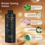 Rupuqira Spray Tan Solution 8.5 fl.oz. - Professional Sunless Tanning Solution, Deep Natural Bronze Glow, Streak-Free, Fast-Drying, Long-Lasting Color, All Natural Tanning Solution