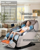 BOSSCARE 2026 4D Massage Chair Full Body, 24 Modes Zero Gravity SL-Track Shiatsu Recliner- AI APP Control Airbag Massage with Body Scan, Deep Yoga Stretch, Foot Rollers, Built-in Heat System(Brown)