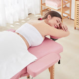 Massage Table Portable Adjustable Massage Bed Foldable Massage Therapy Table 3 Folding 84 Inch | Pink Yaheetech