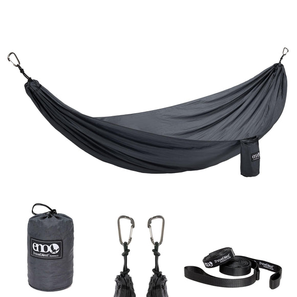 Hammock & Straps Combo - Portable Hiking and Camping Hammock with Straps Included | Charcoal ENO