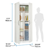 Sauder HomePlus Farmhouse Multipurpose Storage Cabinet Tall Pantry with Adjustable Shelves, in White Finish