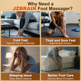 JZBRAIN Shiatsu Foot Massager Machine with Heat : Deep Kneading Foot Massager with Vibration & Compression for Plantar Fasciitis & Neuropathy - Relax for Home Office Use