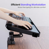 Klearlook Upgraded Adjustable Keyboard Tray for Above Desk & Under Desk Use