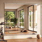 Antok Home Gym Mirror 48"x24" 2PCS, Large Full Length Wall Mounted Mirrors, Frameless Tempered Glass Full Body Mirror for Gym Yoga Dance Studio Garage Bedroom & Bathroom