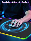 XL RGB LED Gaming Mouse Pad with 15W Magnetic Wireless Charging