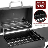 Charcoal Grills Outdoor BBQ Grill with 2 Side Table,Barbecue Grill Smoker with 343 Sq.in.Cooking Area for Outdoor Cooking Backyard Camping Picnics Beach by DNKMOR