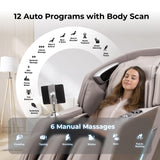 Titan 4D Ultima | Shiatsu Recliner | 4D Massage Chair | Full Body Air Bag Massage | Zero Gravity Reclining | Stretching | Intelligent Voice Control | Hand Reflexology (Black)