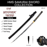 Hand Forged 1060 Carbon Steel Crane Black Katana Full Tang Sword