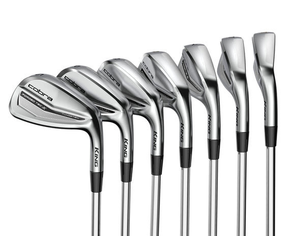 Golf 2022 King Forged Tec X Iron Set (Men's, Right Hand, KBS Tour Lite, Stiff Flex, 5-GW) Cobra