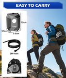 WADEO 2026 Upgraded Portable Shower for Camping, 6000mAh Rechargeable Camping Shower Pump with Camping Light, 5 Pressure Levels, IPX8 Waterproof Outdoor Shower for Hiking, Travel, Car, Pet