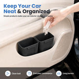 LoopTime 2 Pack Car Trash Can,Leakproof Silicone Car Garbage Can Storage Box,Waterproof Automotive Trash Bin,Multi-Purpose Vehicle Garbage Cans for Driver and Passenger Doors of Most Cars (Black)