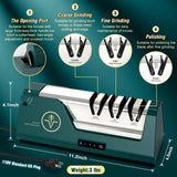 Professional Electric Knife Sharpener with 100% Diamond Abrasives & Precision Angle Guides, 3-Speed Variable 4-Stage Open Touch-Screen Knife Sharpener for Straight, Serrated Edges, Scissors & Axes
