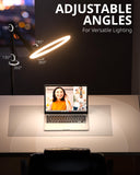 UBeesize Pro 12” Ring Light Tripod with Overhead Phone & Camera Mount