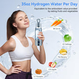 Alkaenum Hydrogen Water Bottle with Three Modes Produces 5000 PPB of Hydrogen Water in 8 Minutes,Made of Aluminium and Glass,with Colorful Light,Rechargeable for Travelling,Office,Home