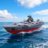 Ssccgym Remote Controlled Warship Battleship Aircraft Carrier 10km/h 4WD 2.4G RC Boat On Water Lakes Pools Exhibits Models for 14Y+ Beginners