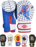 Kids Boxing Gloves 6oz | Youth Boxing Gloves | Children Boxing Gloves for Kickboxing Muay Thai MMA | Kids Bag Gloves for Punching Bag (White/Blue/red, 6oz) TWISTER