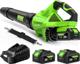 Leaf Blower Cordless, New Upgraded 1200W Brushless Motor Leaf Blower, 700CFM 200MPH with 3 Speed Modes, 160Mins Max Runtime, Handheld Electric Blower for Lawn Care, Yard, Dust & Snow (Green)