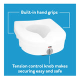 Raised Toilet Seat and Toilet Riser, 5 Inch Height Toilet Carex