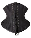 SHAPERX Women Waist Training Corsets Double Steel Boned Heavy Duty Long Torso Body Shaper, SZ1793-Black-3XL