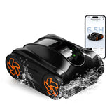 iGarden Robotic Pool Cleaner, 6.5H Runtime Cordless Pool Vacuum, Dual Filtration, Turbo Mode, Smart Navigation, Touchscreen Control, for Inground & Above-Ground Pools, Obsidian