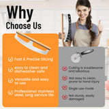 Pizza Cutter Rocker with Wooden Handles & Protective Cover by Zocy, 16" Sharp Stainless Steel Pizza Slicer Wheel, Big Pizza Knife Cutters for Kitchen Tool (16inch)