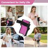 Carehofu Crutches for Adults 3-Angle Adjustable Forearm Crutches Non-Slip Handles with EVA Elbow Support, Ergonomic Forearm Crutches for Leg Injury, Surgery Recovery, Disabled, Not a Pair (Pink)