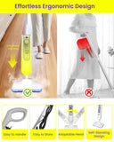 6 IN 1 Steam Mop for Floor Cleaning, Effortless Ergonomic Design Handheld Steam Cleaner, Floor Steamer for Hardwood and Tile, 1500W High Power, 16.4ft Cord, 400Ml XL Tank, 2 Washable Pad