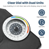 TIPRE Analog Scale for Body Weight, Mechanical Bathroom Scale, Analog Scale for Body Weight, 150kg/330lb, Dial Scale with Wider and Thicker Anti-Slip Platform, Simple Calibration, No Required Battery