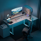 FitStand 71x43'' 4 Leg Large L-Shape Standing Desk,Electric Desk for Home