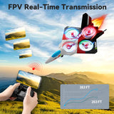 4DRC V39 RC Plane with Camera for Adults Kids, RC Airplane Fighter Jet 2.4GHz RTF Glider Aircraft Plane Toys,Waypoint Functions,Altitude Hold, Gesture Selfie,3D Flips,2 Batteries,Red