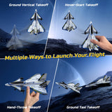 DEERC 4CH Brushless RC Plane,Sci-Fi Remote Control Jet Hobby Airplane with LED Lights RTF Aerobatic Aircraft Toys,2.4GHz 6-axis Gyro Stabilizer EPP Glider Aircraft Plane for Adults Beginners Advanced