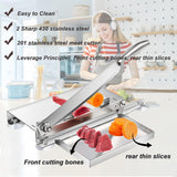 YOUMEHE 20 Inches - Stainless Steel Bone Cutter, 2 Sharp Blades-Replaceable blades, Meat Cutter for Frozen Chicken Fish or Steak, Manual Meat Slicer, Home and Commercial Cooking