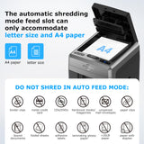 300-Sheet Auto Feed Paper Shredder, 60 Minutes Non-Stop Commercial Grade Heavy Duty Shredders for Office