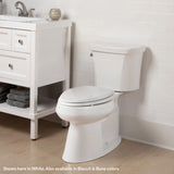Mayfair Cassel Slow Close Toilet Seat, Easy Clean, Non Slip Premium Wood Seat, Easy Install, Made in USA, Round, Biscuit
