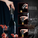 Ludkim Rechageable Electric Wine Opener Gift Set, Auto Wine Aerator Dispenser, Wine Corkscrew Kit, Automatic Wine Saver Vaccum Pump, Foil Cutter, 4-in-1 Cordless rechargeable Bottle Opener Gift Box