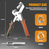 KYACHITOS Grommet Tool Kit, Handheld Grommet Pliers with 600PCS 3/8 Inch Grommets, Heavy Duty Grommet Kit, Grommet Tool for DIY Banner, Tarp, Leather