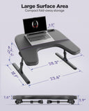 SAIJI Laptop Lap Desk for Bed & Couch with Soft Armrest, Bed Desk Table