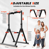 DOBESTS Foldable Power Tower Pull Up Bar Dip Station Adjustable Multifunction Workout Pull Up Tower Station Gym Strength Training Equipment Home Outdoor, 700 LBS