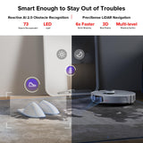 roborock S8 MaxV Ultra with Refill & Drainage System Robot Vacuum and Mop, Check Installation Space First, FlexiArm Design, Auto Mop Wash&Dry 10000Pa Suction, Obstacle Avoidance, 20mm Auto Mop Lifting