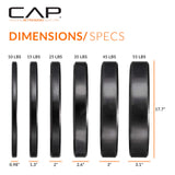 CAP Barbell 370 lb Elite Olympic Weight Set with 7ft Chrome Barbell & Black Bumper Plates