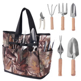 Garden Tool Set, 7 Pcs Floral Gardening Set for Women Leaf Camouflage Gardening Kit with Garden Tool Bag