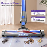 Comvtu Cordless Vacuums, 80,000PRM Powerful Motor Vacuum Cleaner and 2200mAH Rechargeable Battery up to 35 Mins Worktime, 2 Adjustable Modes, Detachable Parts, Wireless Stick Vacuum (Deep Blue)