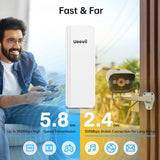 UeeVii Dual-Band Wireless Bridge Router Kit | 2.4G 5.8G WiFi Bridge | 5KM Point to Point Wireless Bridge Outdoor